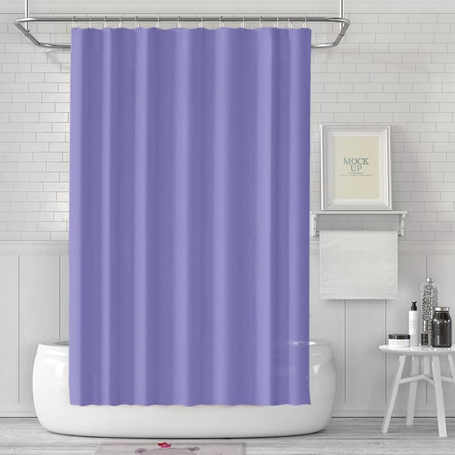 Waterproof Quick-Drying Shower Curtain 180x180cm, Mold Resistant for Bathroom and Outdoor Use, Light Purple.