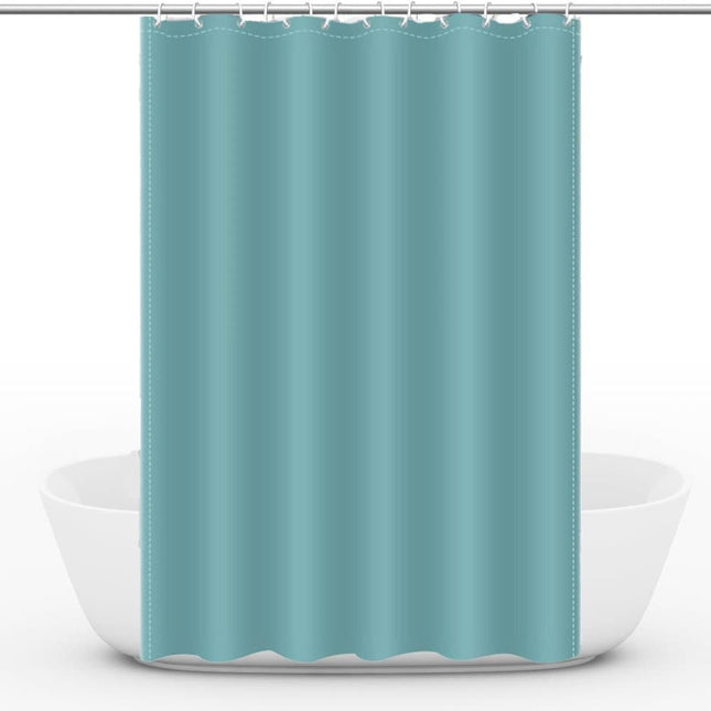 Waterproof Shower Curtain 180x180cm, Light Blue, Quick-Drying Mold Resistant, Compatible with Outdoor Shower and Bathroom.