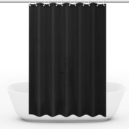 Waterproof Shower Curtain 180x180cm, quick-drying mold resistant, compatible with outdoor shower and bathroom, Black.