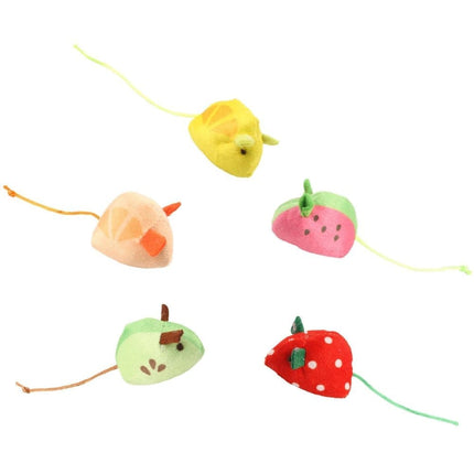 1 Pack Catnip Toy Fruit-Shaped Soft Plush for Cats, Stimulating Fun Play.
