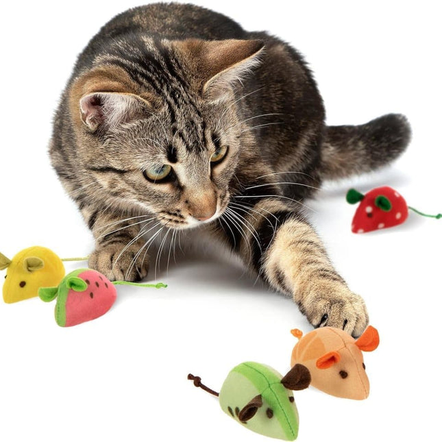1 Pack Catnip Toy Fruit-Shaped Soft Plush for Cats, Stimulating Fun Play.