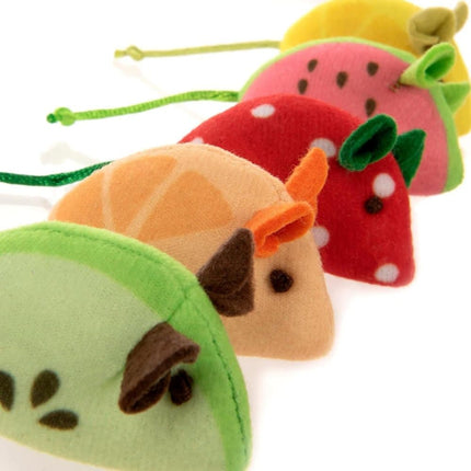 1 Pack Catnip Toy Fruit-Shaped Soft Plush for Cats, Stimulating Fun Play.