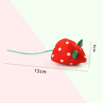 1 Pack Catnip Toy Fruit-Shaped Soft Plush for Cats, Stimulating Fun Play.