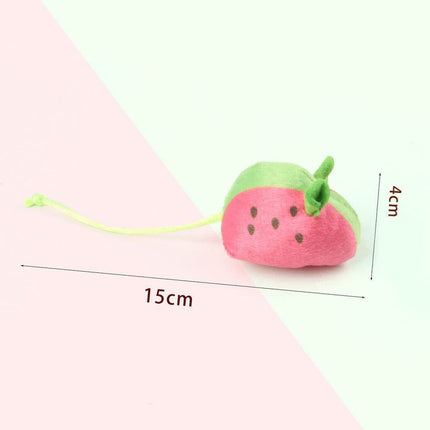 1 Pack Catnip Toy Fruit-Shaped Soft Plush for Cats, Stimulating Fun Play.