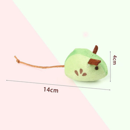 1 Pack Catnip Toy Fruit-Shaped Soft Plush for Cats, Stimulating Fun Play.