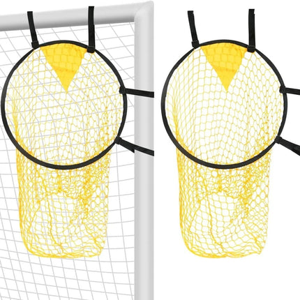 2-Pack Soccer Goal Net for Shooting Training, Portable Foldable, 6x4ft, Yellow.