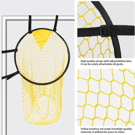 2-Pack Soccer Goal Net for Shooting Training, Portable Foldable, 6x4ft, Yellow.