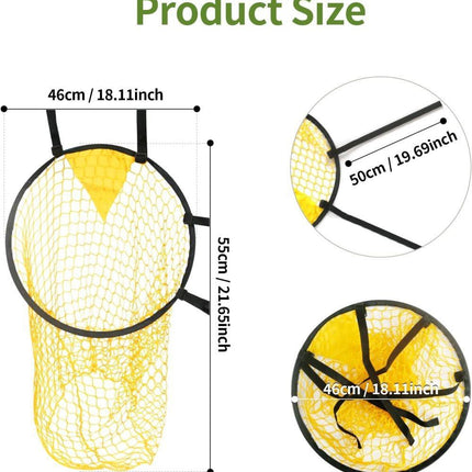 2-Pack Soccer Goal Net for Shooting Training, Portable Foldable, 6x4ft, Yellow.
