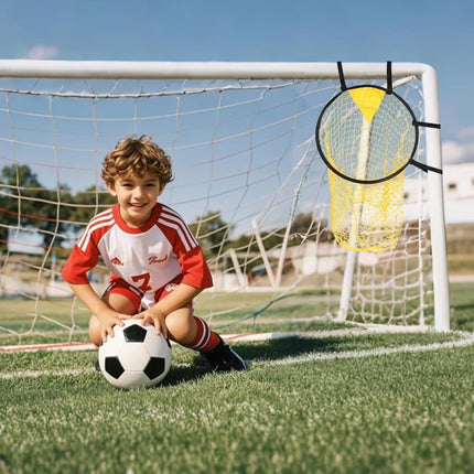 2-Pack Soccer Goal Net for Shooting Training, Portable Foldable, 6x4ft, Yellow.