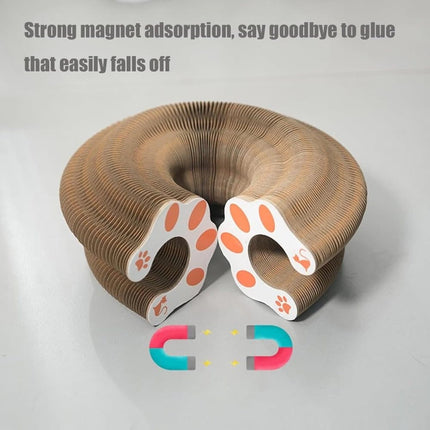 2-in-1 Cat Scratching Mat with Ball and Bell, Interactive Cat Toy, Magnetic Design, Compatible with All Cats, 40x30cm.