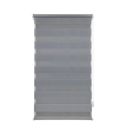 40×150CM Blackout Sun Protection Roller Blind, Blackout Zebra Blind Without Drilling, Gray.