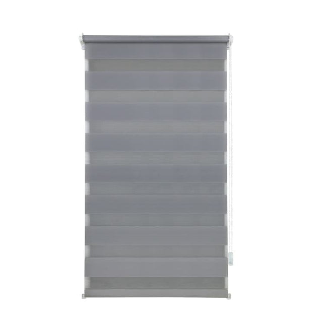 40×150CM Blackout Sun Protection Roller Blind, Blackout Zebra Blind Without Drilling, Gray.