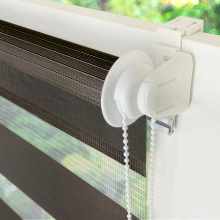 40×150CM Blackout Sun Protection Roller Blind, Blackout Zebra Blind Without Drilling, Gray.