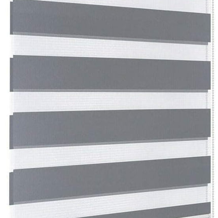 40×150CM Blackout Sun Protection Roller Blind, Blackout Zebra Blind Without Drilling, Gray.