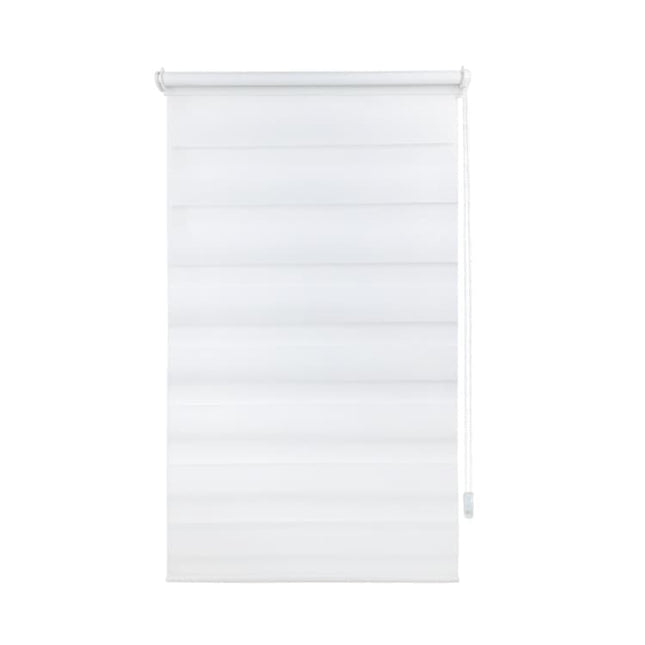 40×150CM Sun Protection Roller Blind Blackout Zebra Blind Without Drilling, White.
