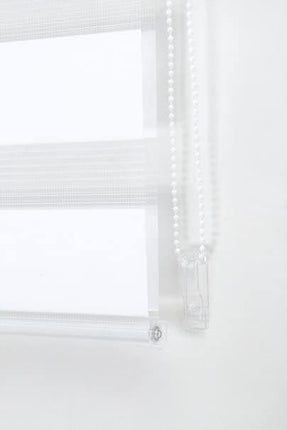 1 PC Zebra Blackout Roller Blind Sun Protection No Drill, 50×150CM, White.