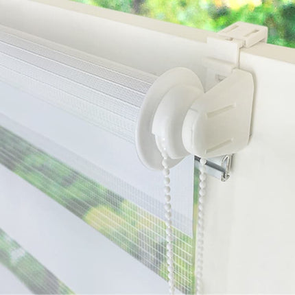 1 PC Zebra Blackout Roller Blind Sun Protection No Drill, 50×150CM, White.