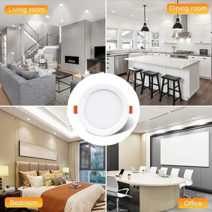 8 pcs LED Spotlight Waterproof IP44 Neutral White Light 4000K, for Bathrooms and Living Rooms.