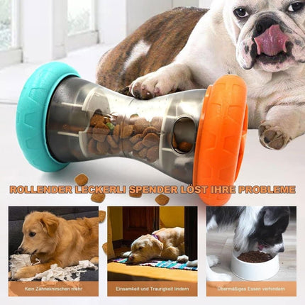 1 Pack Interactive Dog Toy Rolling Food Dispenser for Intelligence Training.