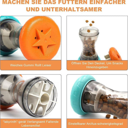 1 Pack Interactive Dog Toy Rolling Food Dispenser for Intelligence Training.