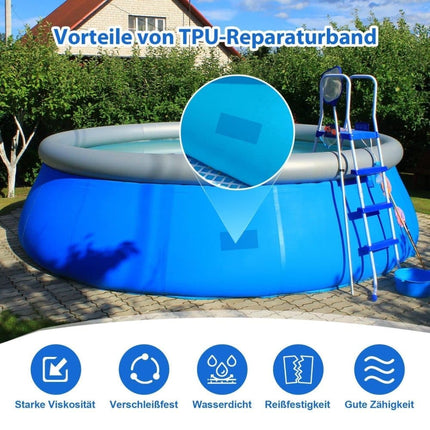 Waterproof Strong Repair Tape for Pool Repair and Sealing, Self-Adhesive, 10 cm x 100 cm.