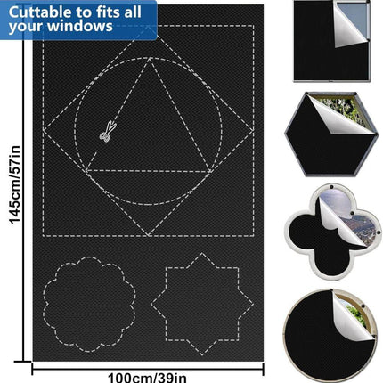 Blackout curtain roller blind 100% blackout, 130×145cm.