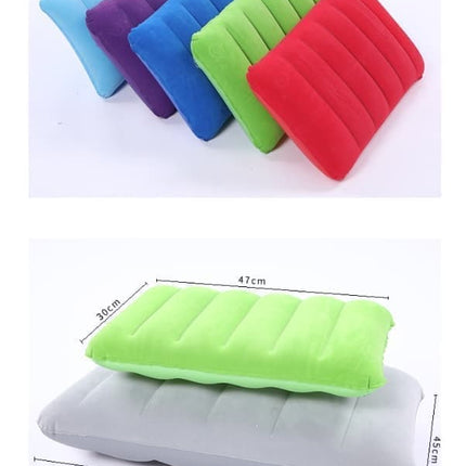 Inflatable Pillow, Lightweight Compact Camping Pillow for Outdoor Travel Activities, Dark Blue, 47x30cm.