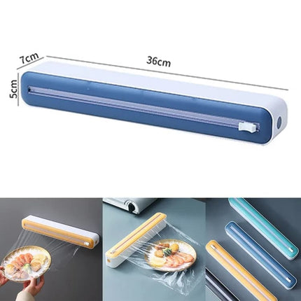 Blue Foil Cutter Holder for Aluminum and Plastic Foil, 36x7x5cm.
