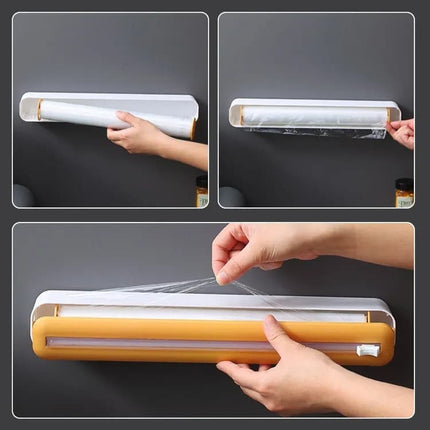 Blue Foil Cutter Holder for Aluminum and Plastic Foil, 36x7x5cm.
