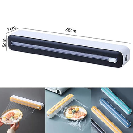 Aluminum Foil Cutter Holder 36x7x5cm, Black.