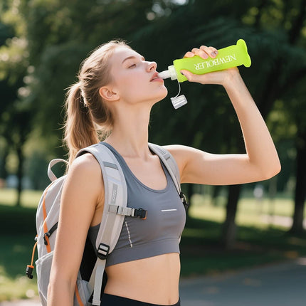 500ML Foldable Water Bottle BPA-Free Soft Bottle for Marathons Camping Hiking, 500ml, Orange.