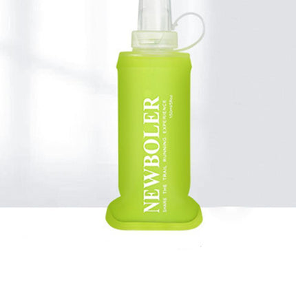 150ml Foldable Water Bottle, BPA-Free Soft Bottle for Marathons Camping Hiking, Green.