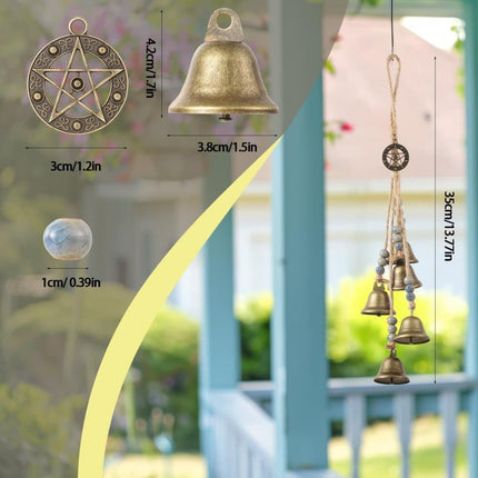 Outdoor Metal Wind Chime with Pleasant Sound, Easy Hanging Decorative Home Pendant.