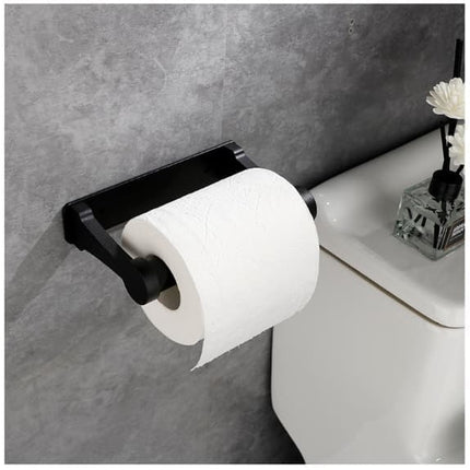 Self-Adhesive Paper Towel Holder for Kitchen and Bathroom, 16x9.8cm, Black.