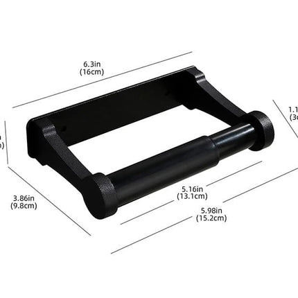 Self-Adhesive Paper Towel Holder for Kitchen and Bathroom, 16x9.8cm, Black.