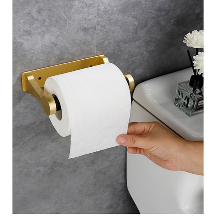 Self-Adhesive Paper Towel Holder for Kitchen and Bathroom, 16x9.8cm, Black.