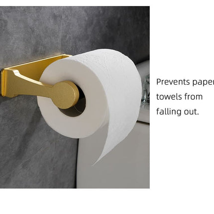 Self-Adhesive Paper Towel Holder for Kitchen and Bathroom, 16x9.8cm, Black.