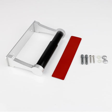 Self-Adhesive Paper Towel Holder for Kitchen and Bathroom, 16x9.8cm, Black.