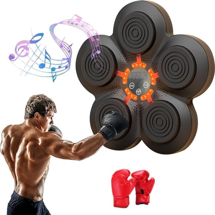 Smart Electric Boxing Trainer with Speaker, Black, Compatible with Smart Music Boxing Machine（Adults）.