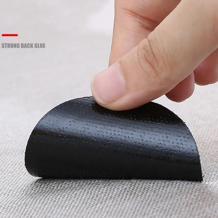 10 Pairs Self-Adhesive Double-Sided Hook and Loop Tape with Anti-Slip | Velcro | Self-Adhesive Pads | 6 CM Diameter | Carpet Tape | Furniture Tape | Black.