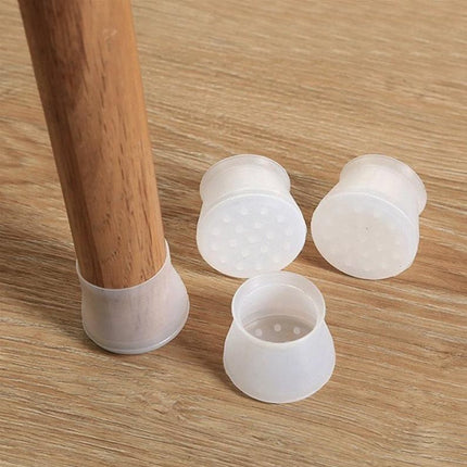 Anti-Slip – Floor Protection – 4 Pieces – Furniture Protection – Sound Insulation – Chairs – Table – Anti-Scratch – White.
