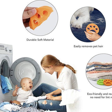 ALG-Shop - Pet hair remover - 2 pieces - Washing machine cleaner - Dog hair remover for washing machine and dryer - Fluffy paws.