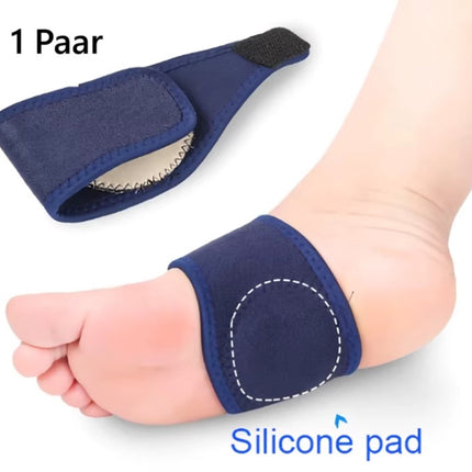 Elastic Midfoot Support Cushions | Arch Brace | Insoles for Flat Feet | Brace for Flat Feet | Adjustable | Blue | 2 Pieces.