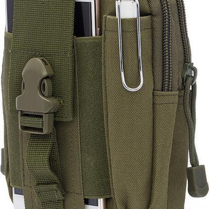 Waterproof Nylon Waist Bag - Anti-Theft - Outdoor Belt Bag - Green.