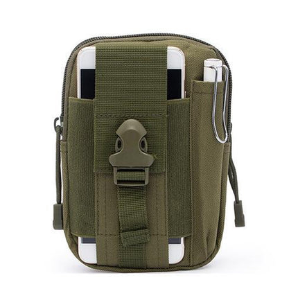 Waterproof Nylon Waist Bag - Anti-Theft - Outdoor Belt Bag - Green.