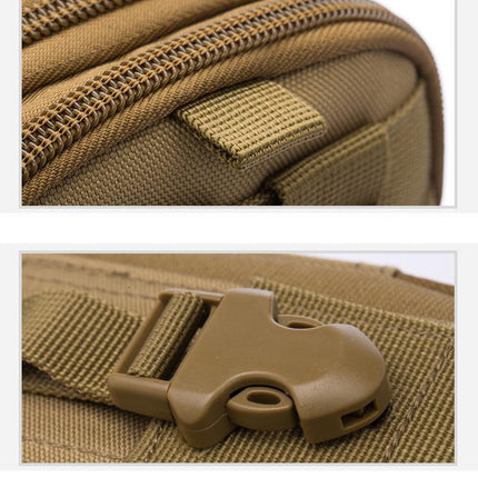 Waterproof Nylon Waist Bag - Anti-Theft - Outdoor Belt Bag - Green.