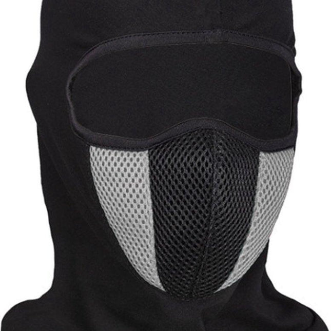 Balaclava | Neck Warmer | Bivouac | Face Mask | Motorcycle Cap | Skiing | Snowboarding | Motorcycling | Black/Gray.