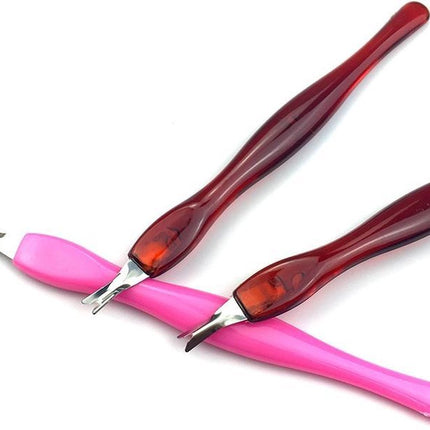 Cuticle trimmer - Cuticle knife - Nail fork - Brown.