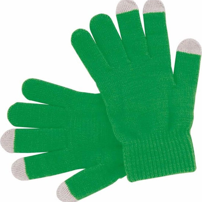 Touchscreen Gloves | Mittens | Touch Tip Gloves | Scandinavian Pattern | Unisex | For Adults | One Size | Green.