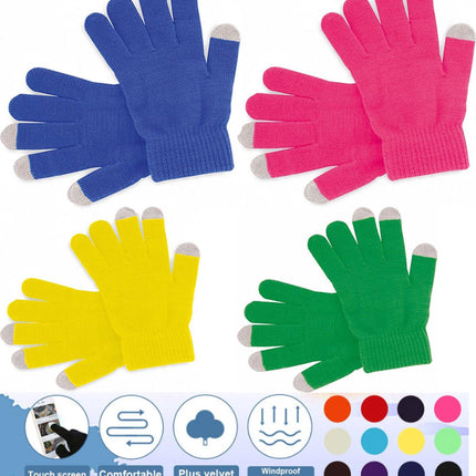 Touchscreen Gloves | Mittens | Touch Tip Gloves | Scandinavian Pattern | Unisex | For Adults | One Size | Green.